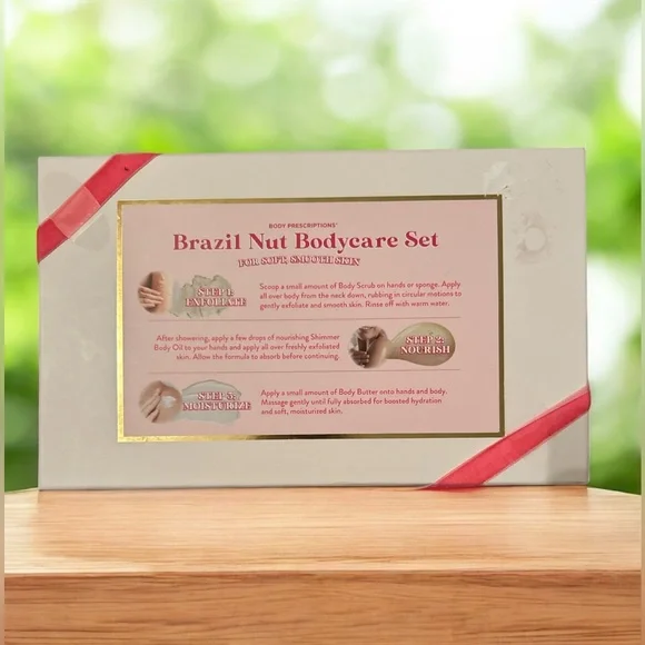 Body Prescriptions Brazil Nut Bodycare Set | 3-Piece Full Size | $118 Retail New - Picture 2 of 6